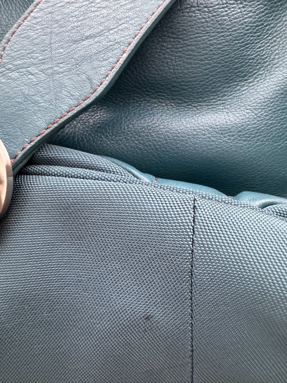 Kenneth Cole Crystal Teal Leather Handbag - Picture 12 of 14